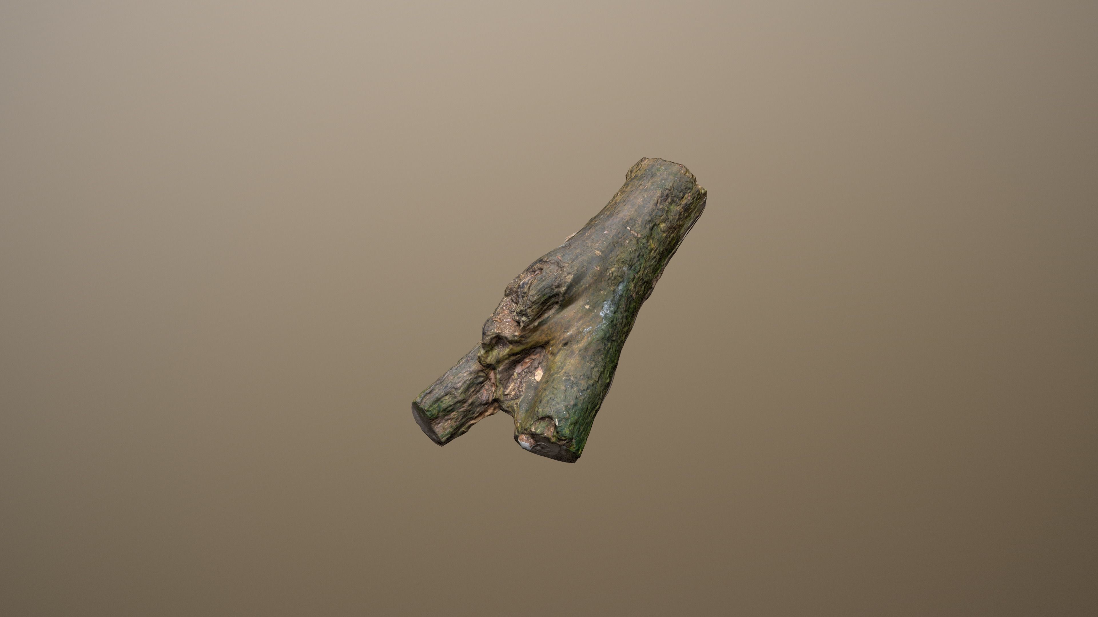 City Park Log Low-poly 3D model_14