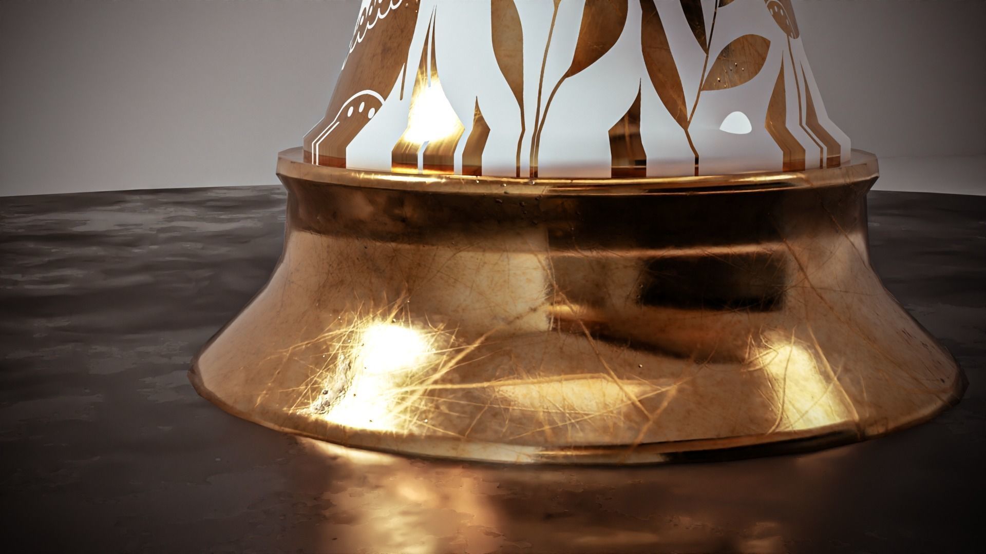 Table Lamp Low-poly 3D model_2