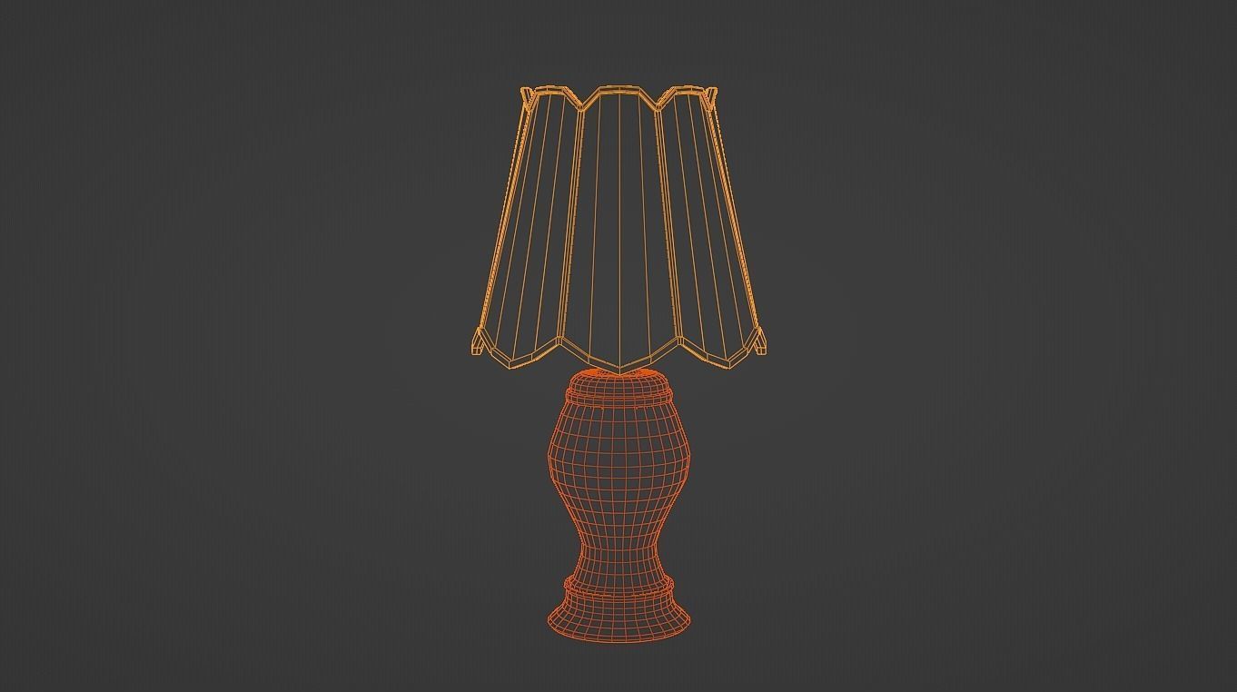 Table Lamp Low-poly 3D model_6