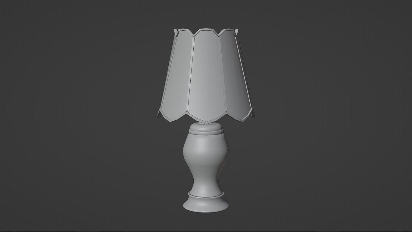 Table Lamp Low-poly 3D model_5