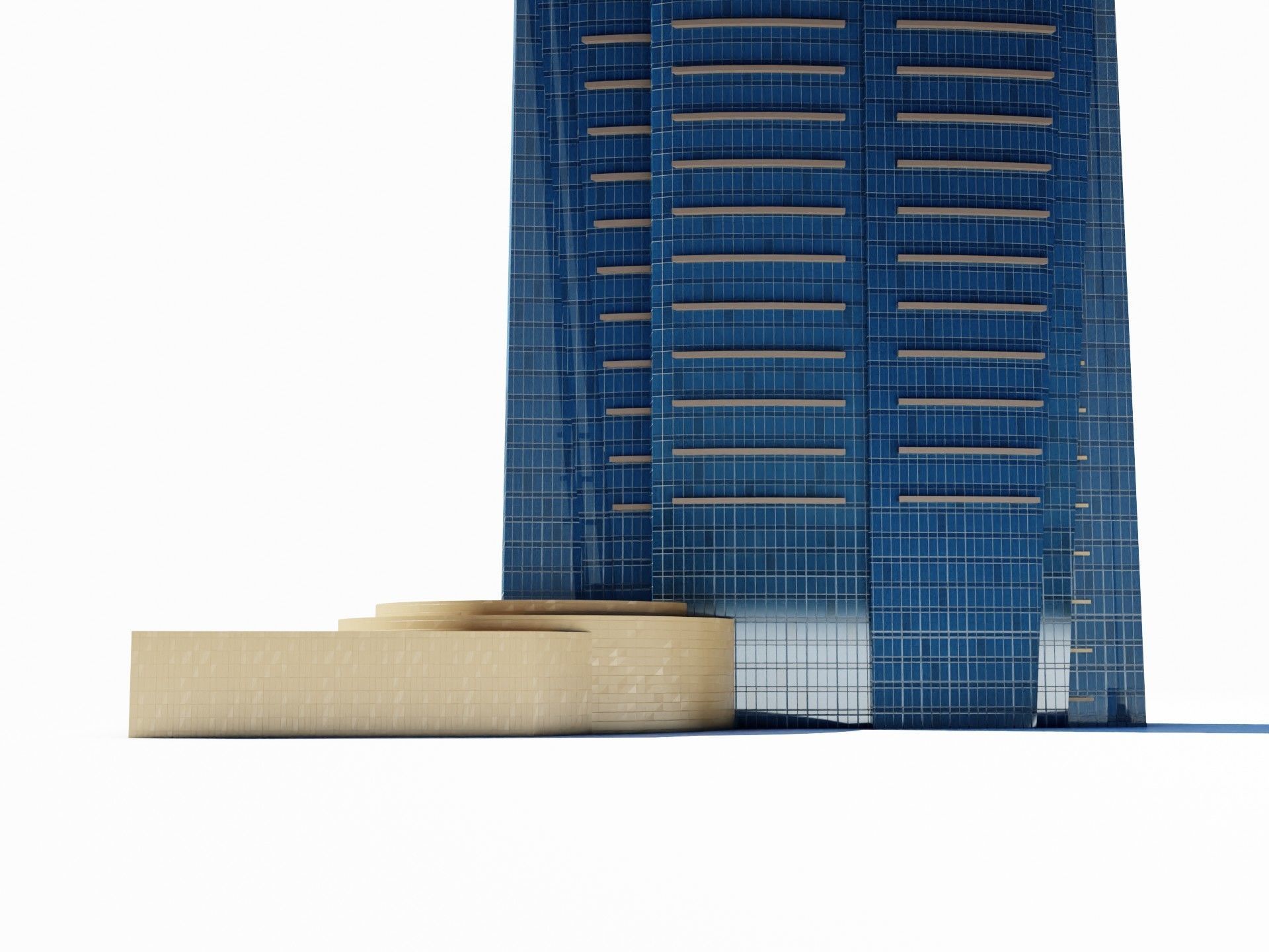 World trade center - Qatar doha Low-poly 3D model_3