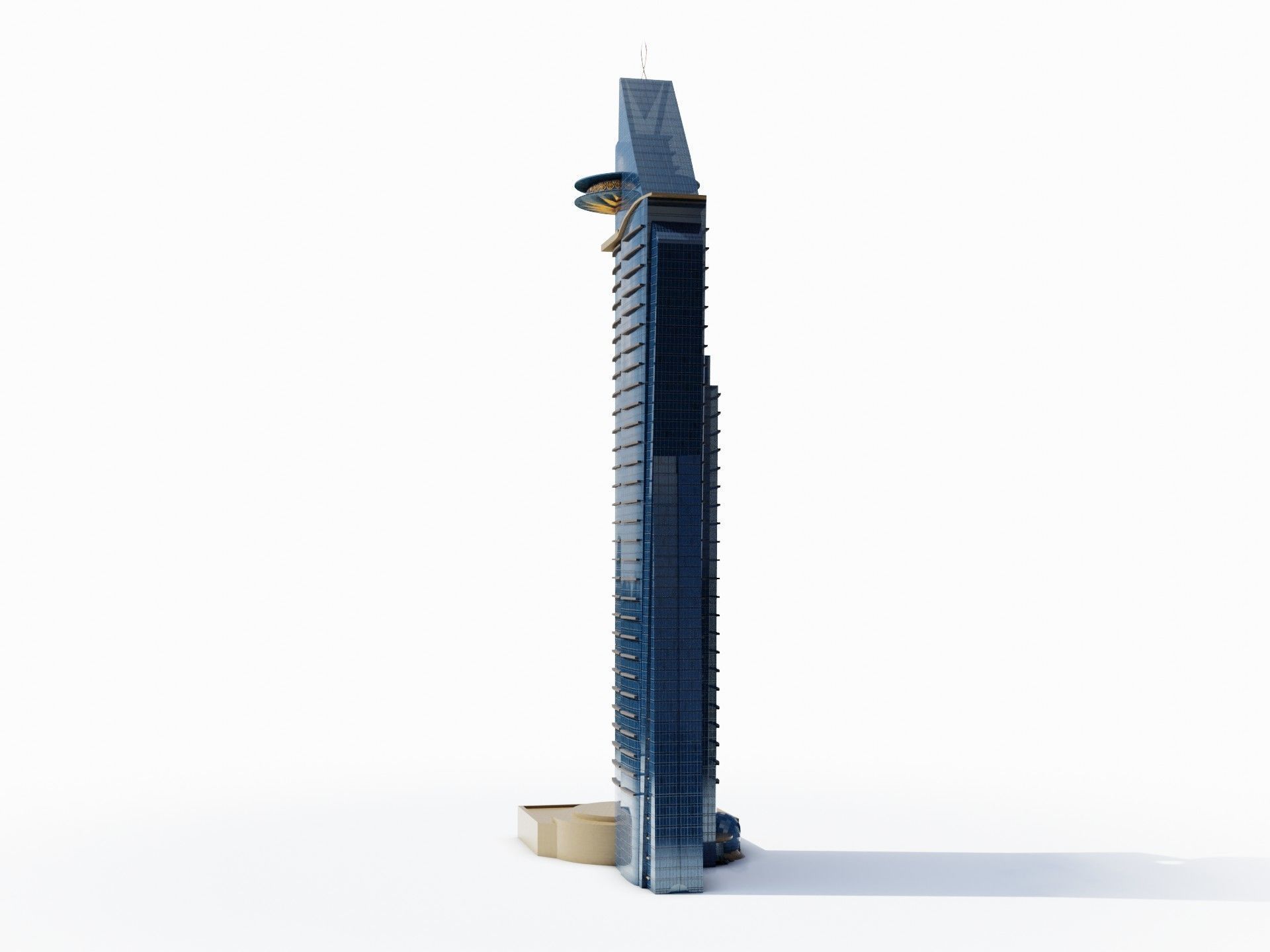 World trade center - Qatar doha Low-poly 3D model_5