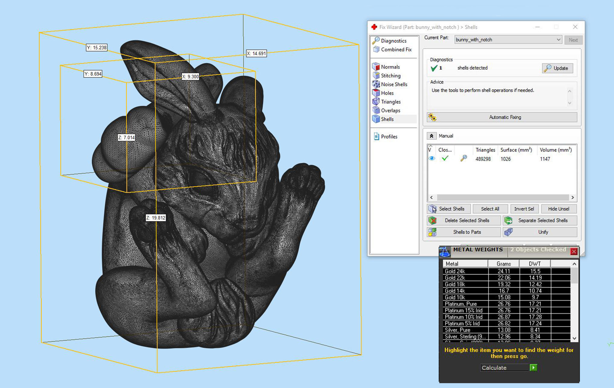 Rabbit Charm 3D print model_11