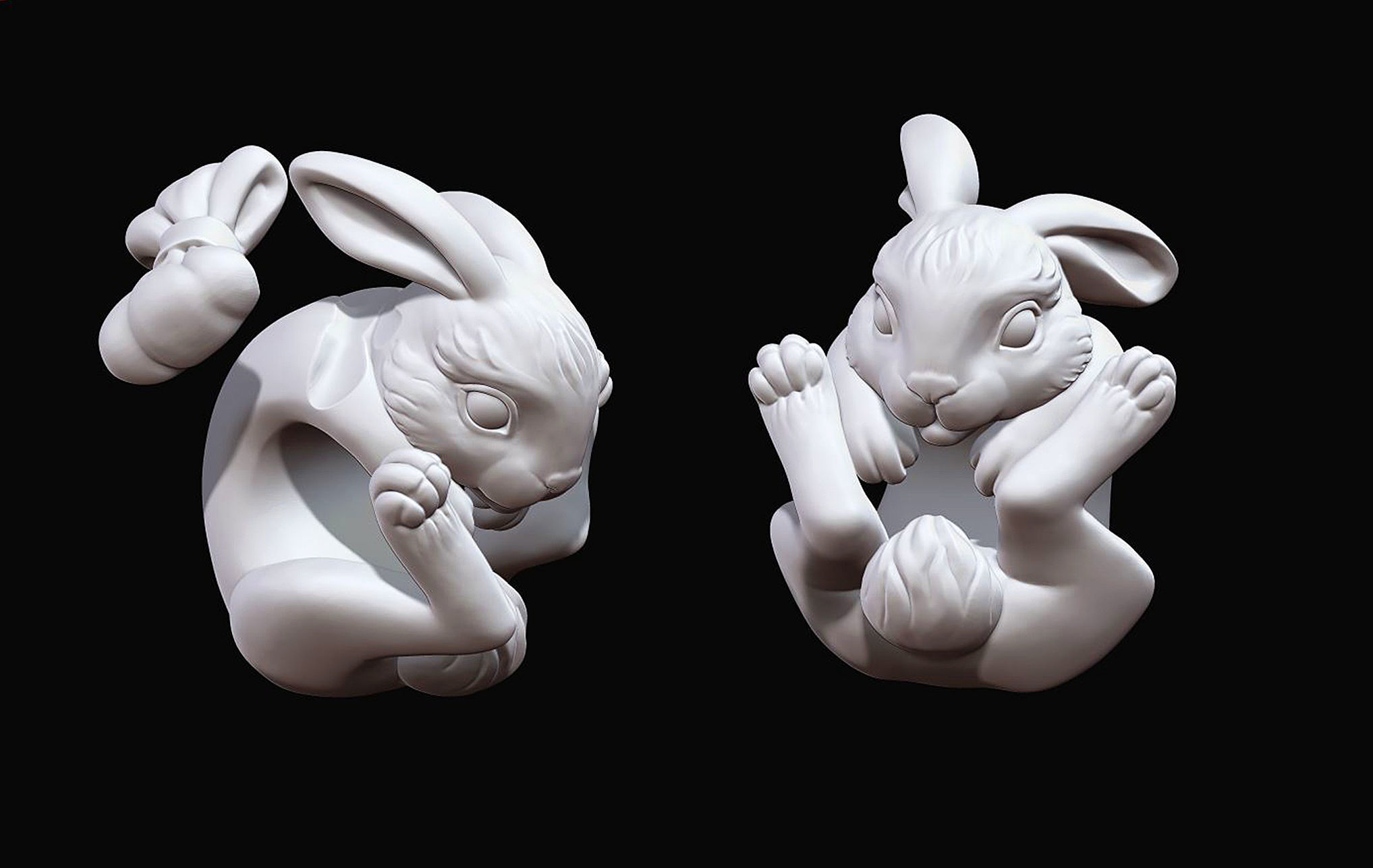 Rabbit Charm 3D print model_5
