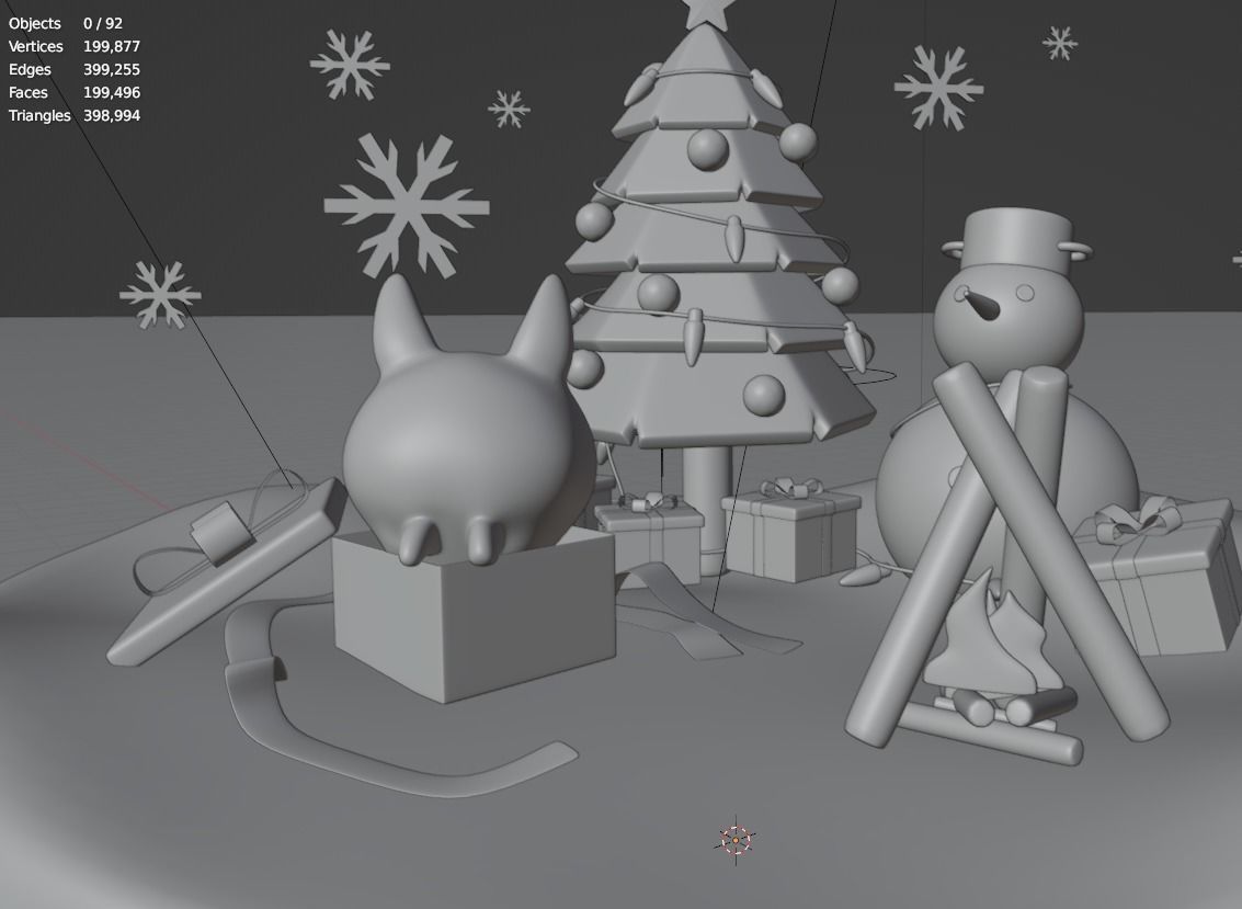 Snowglobe diorama with Christmas tree and Pikachu  Low-poly 3D model_3