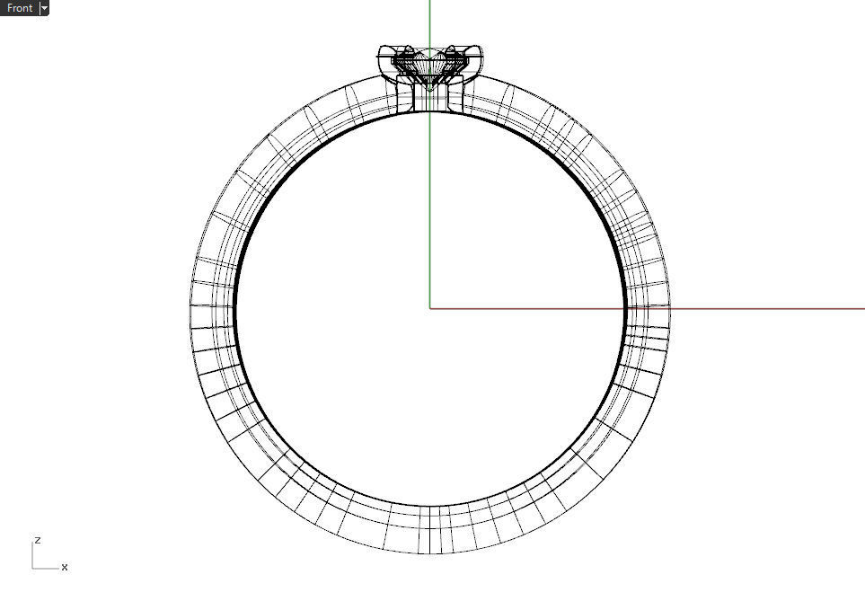Bypass ring with 3mm gem 3D print model_14