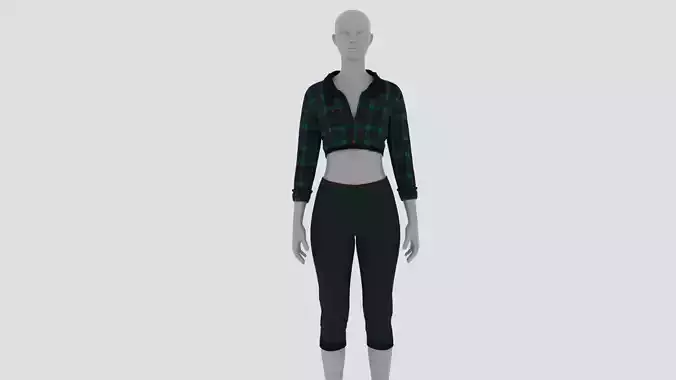 Womens Dress - Female Outfit Clothes Low-poly 3D model