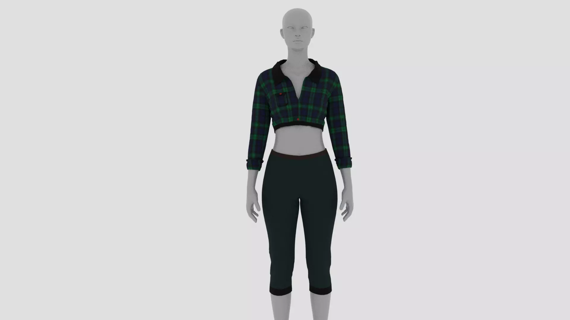 Womens Dress - Female Outfit Clothes Low-poly 3D model_0