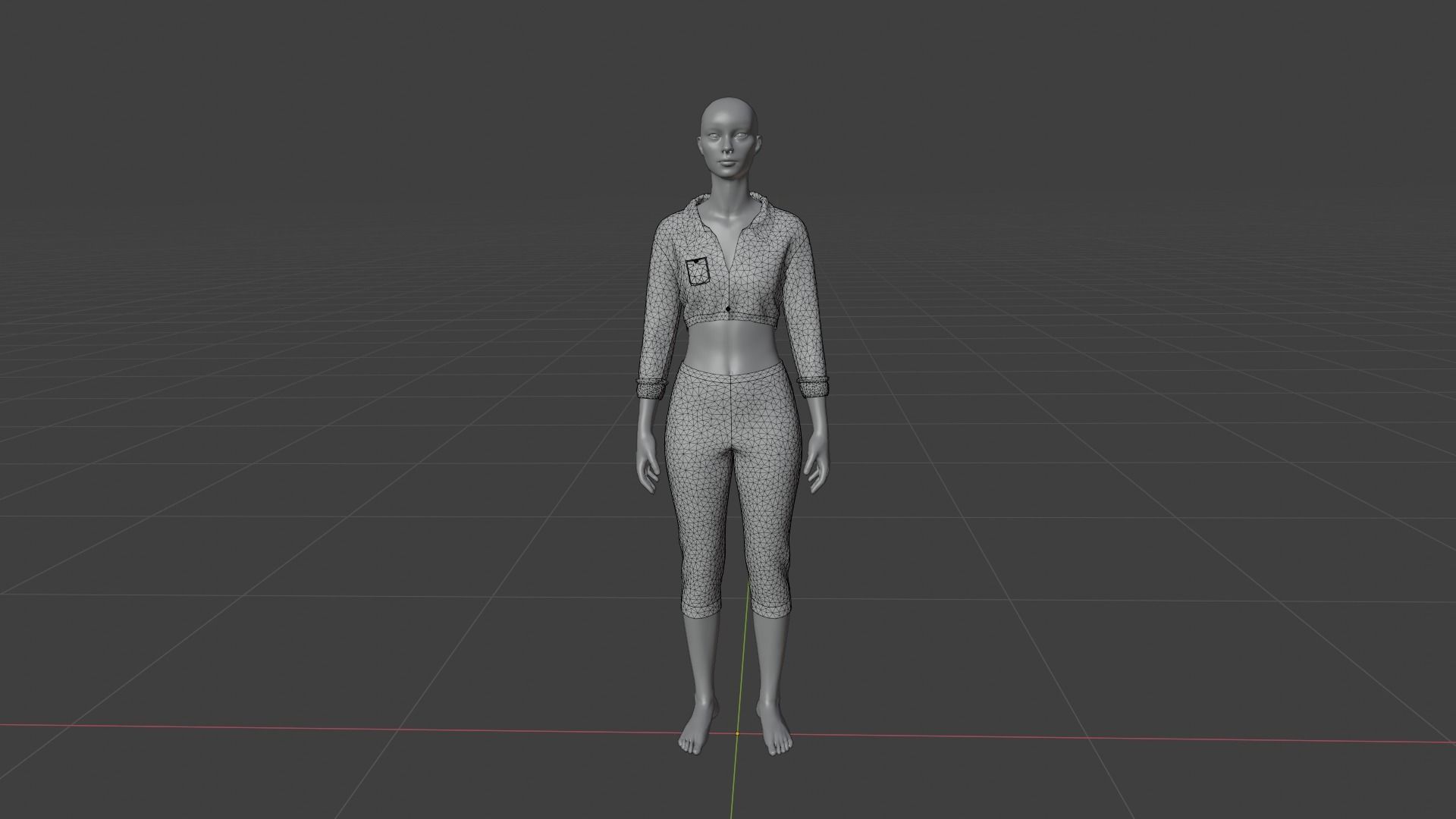 Womens Dress - Female Outfit Clothes Low-poly 3D model_19