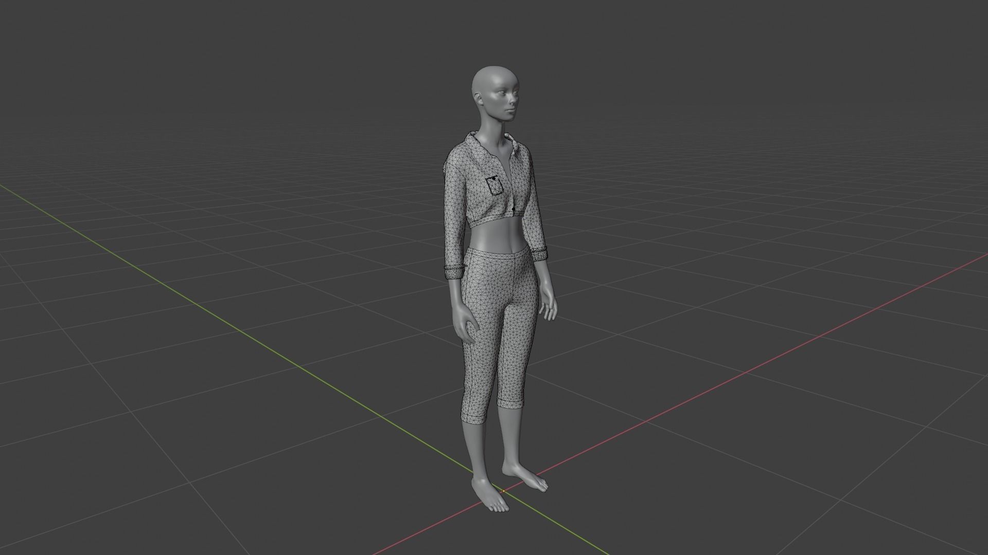 Womens Dress - Female Outfit Clothes Low-poly 3D model_18