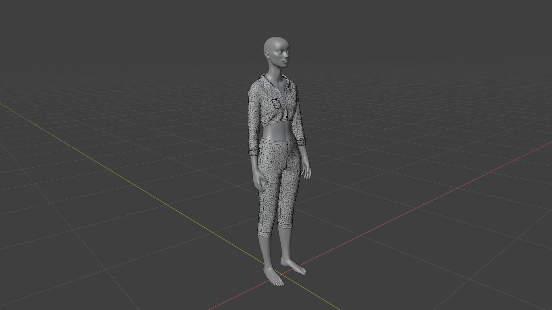 Womens Dress - Female Outfit Clothes Low-poly 3D model_18