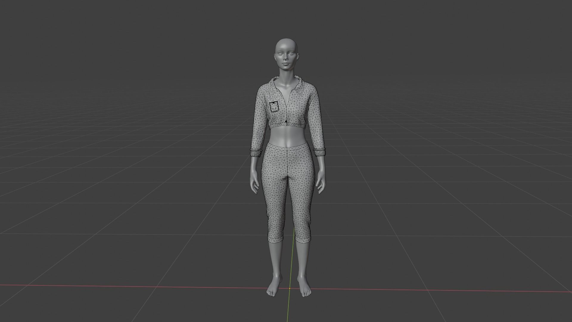 Womens Dress - Female Outfit Clothes Low-poly 3D model_19