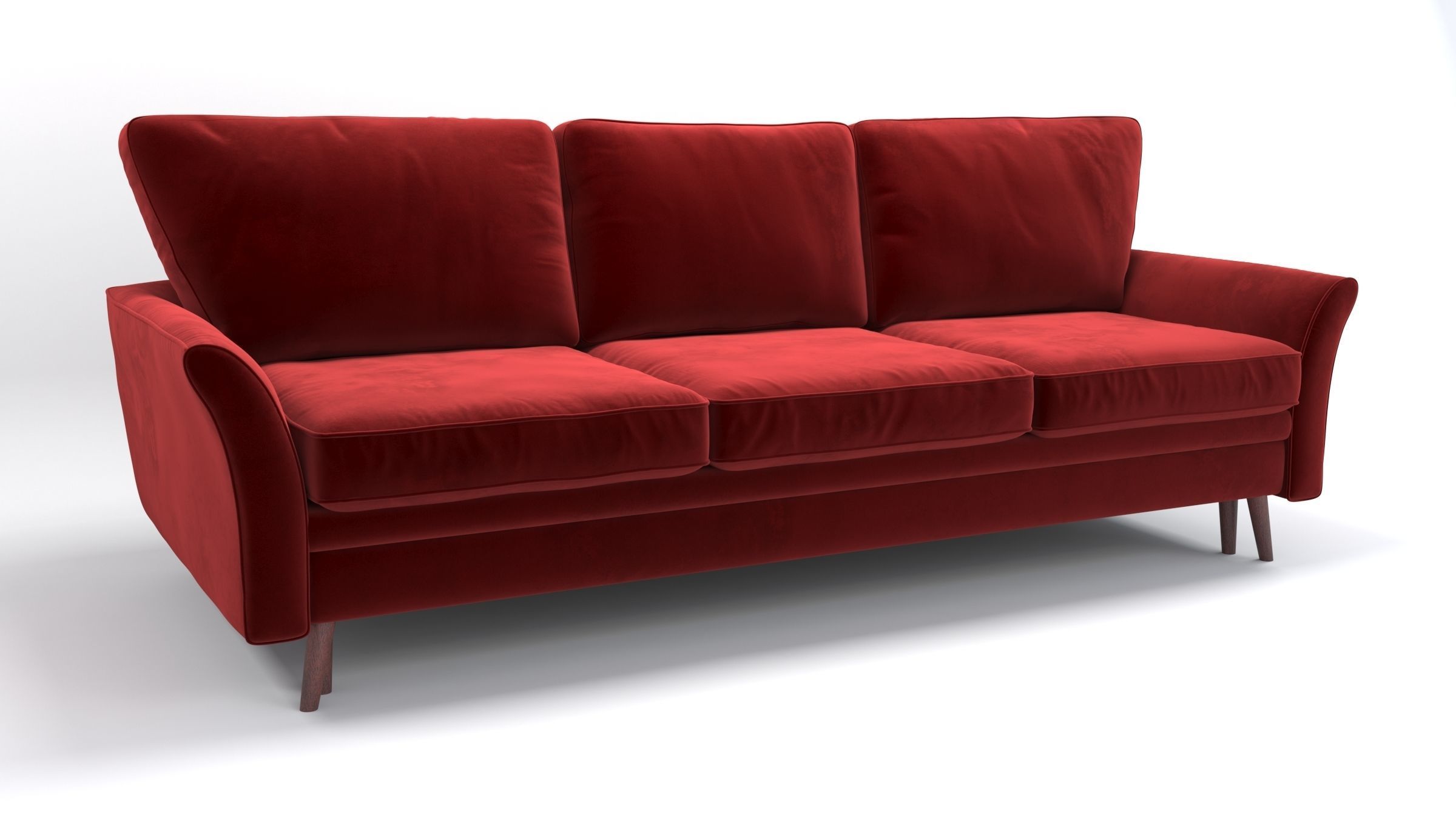 Verona Velvet Sofa  3D model_1