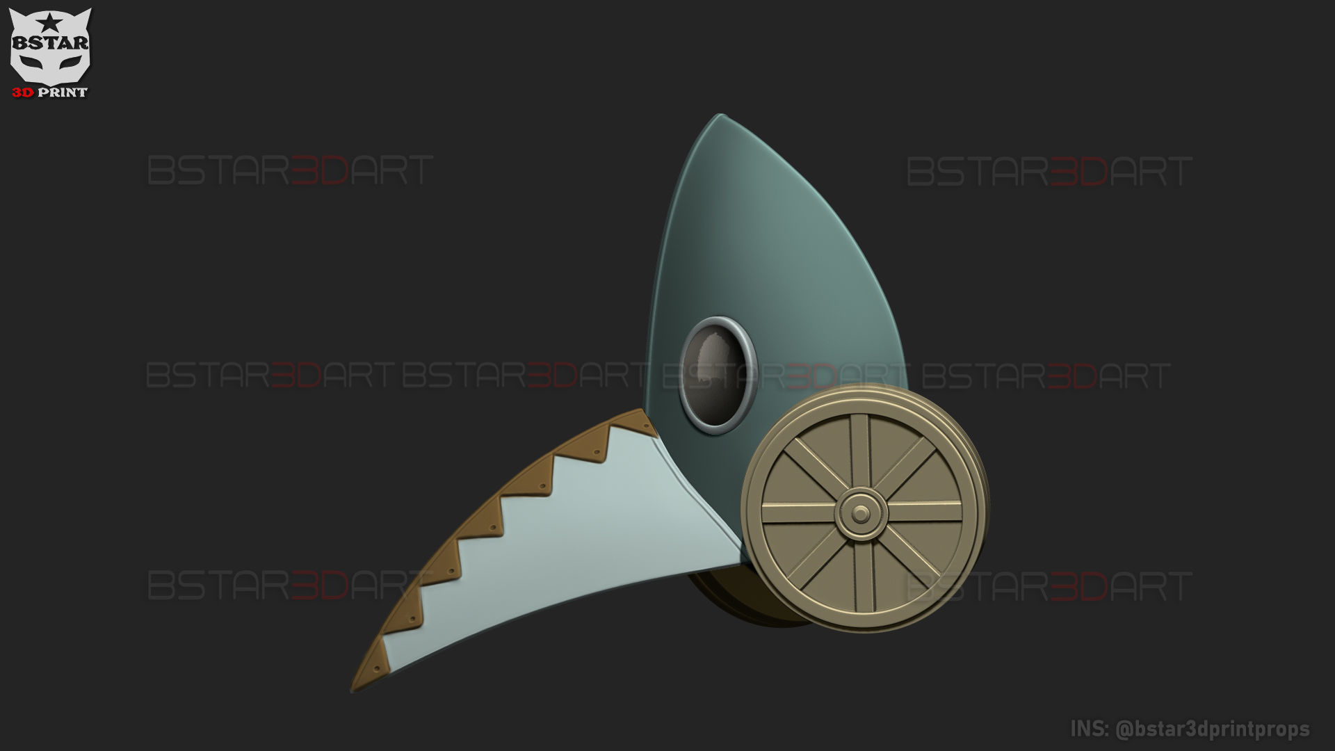 Galgali Mask - ChainsawMan Cosplay 3D print model_15