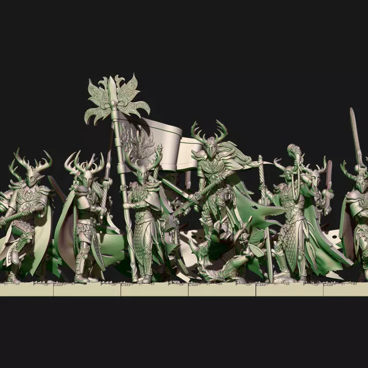 Wood elves Forest rangers 3D print model_0