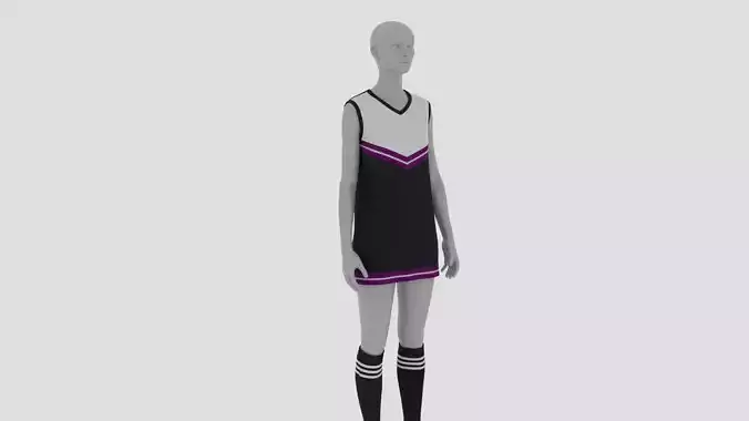 Womens Dress - Female Outfit Clothes Low-poly 3D model