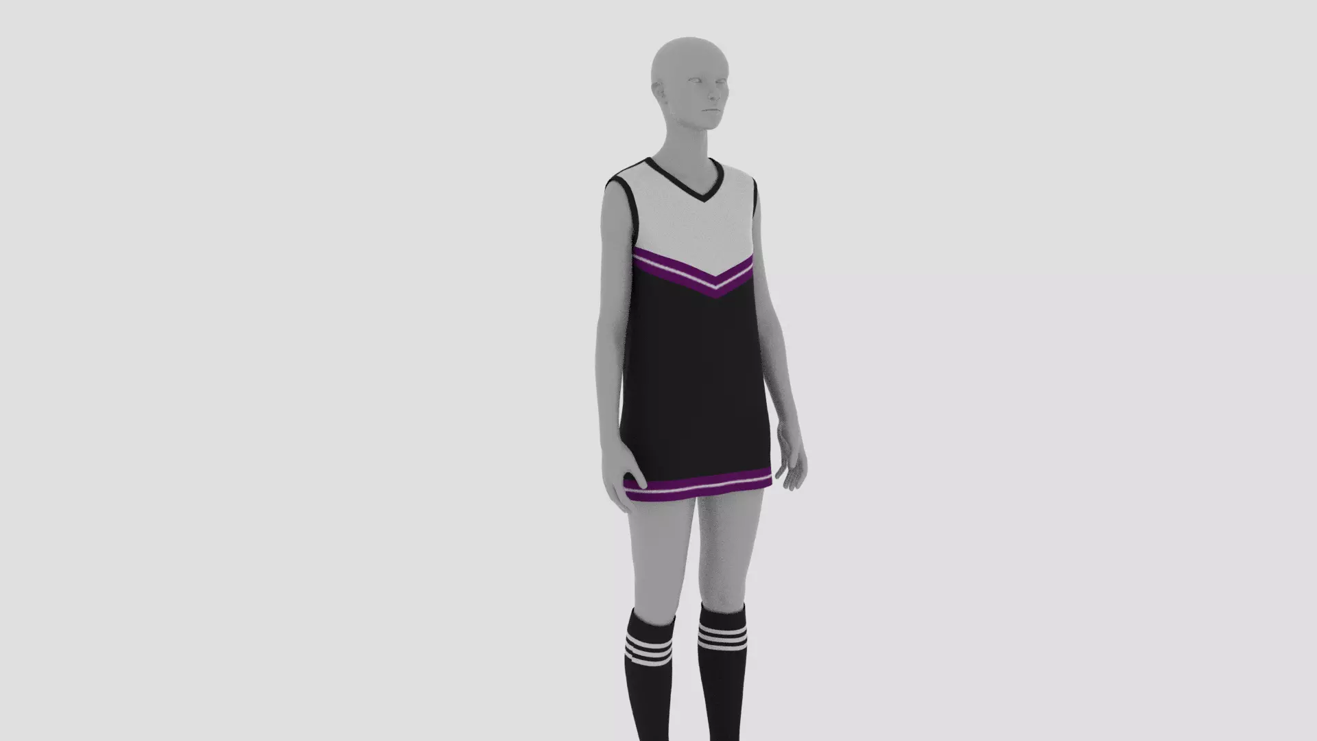 Womens Dress - Female Outfit Clothes Low-poly 3D model_0