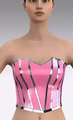METALIC STRAP CORSET COLOR SUGAR PINK