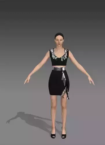 HEART SHAPED COLLAR TASSEL DETAIL AND SKIRT SLIT TASSEL DETAIL 