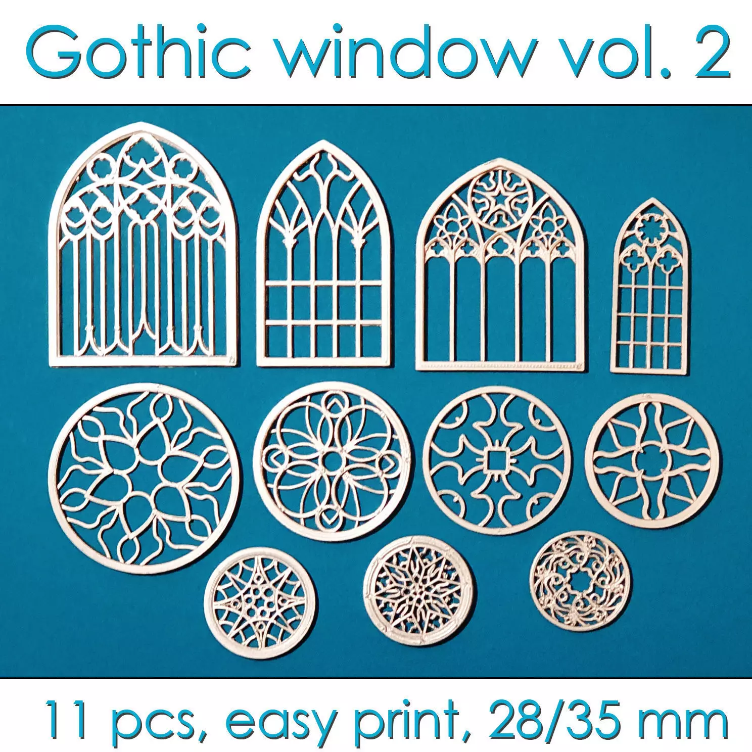 Gothic window 2 3D model_0