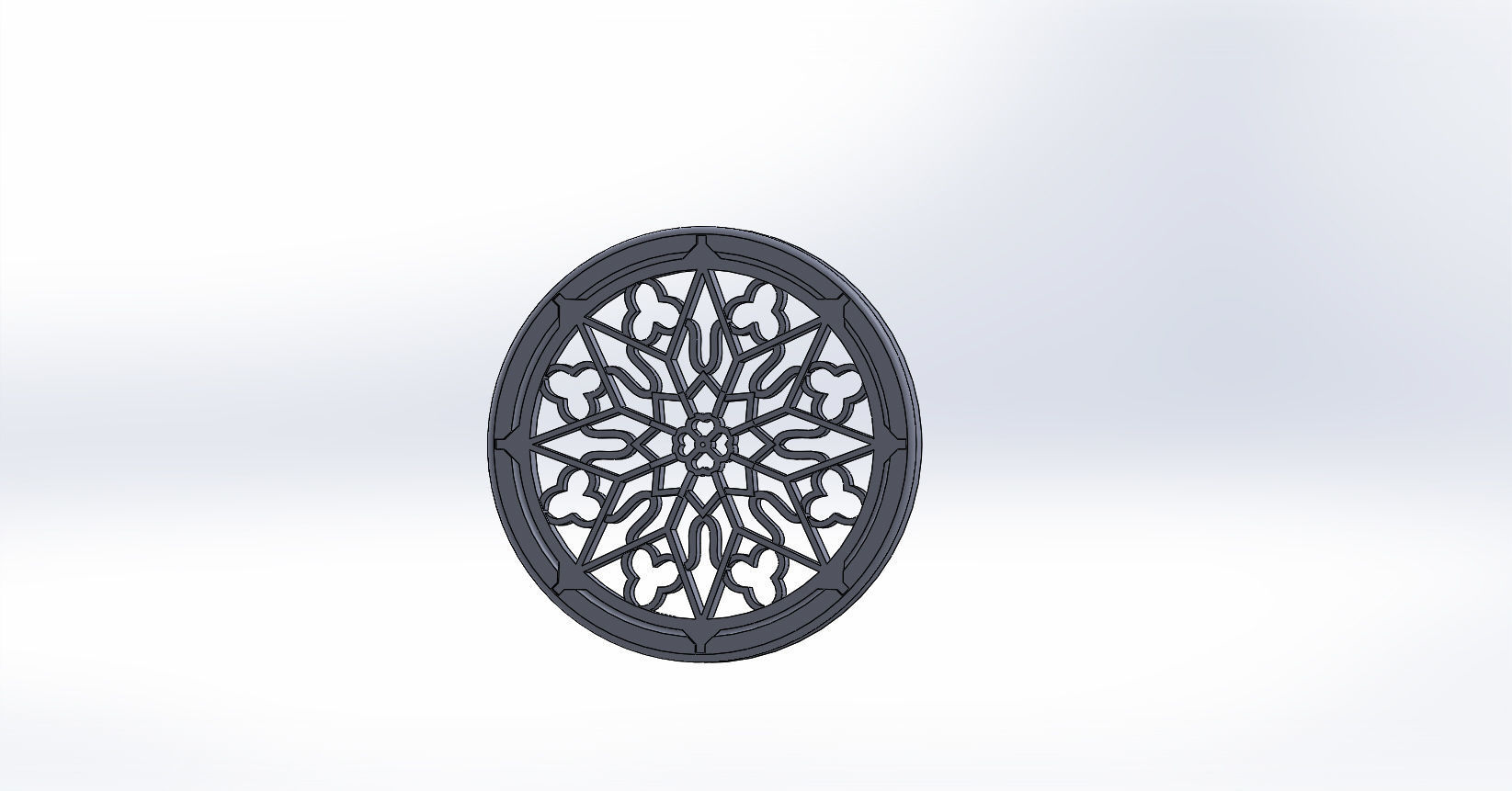 Gothic window 2 3D model_2