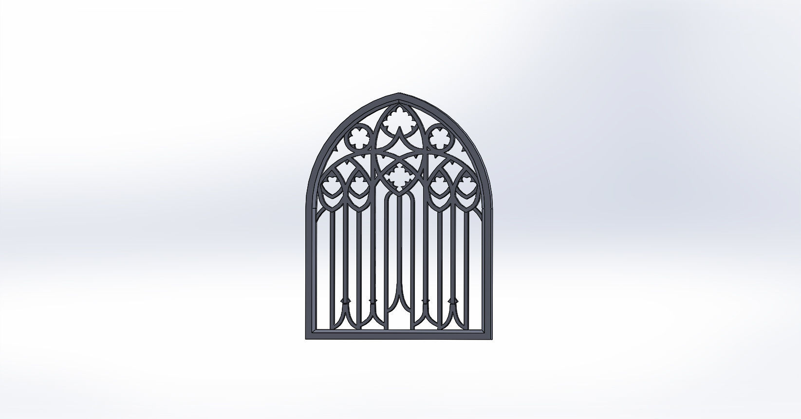 Gothic window 2 3D model_10