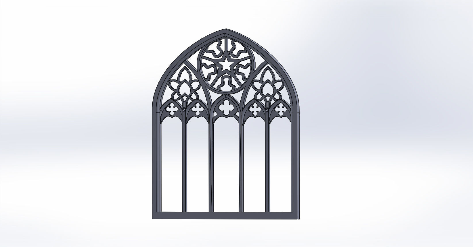 Gothic window 2 3D model_12