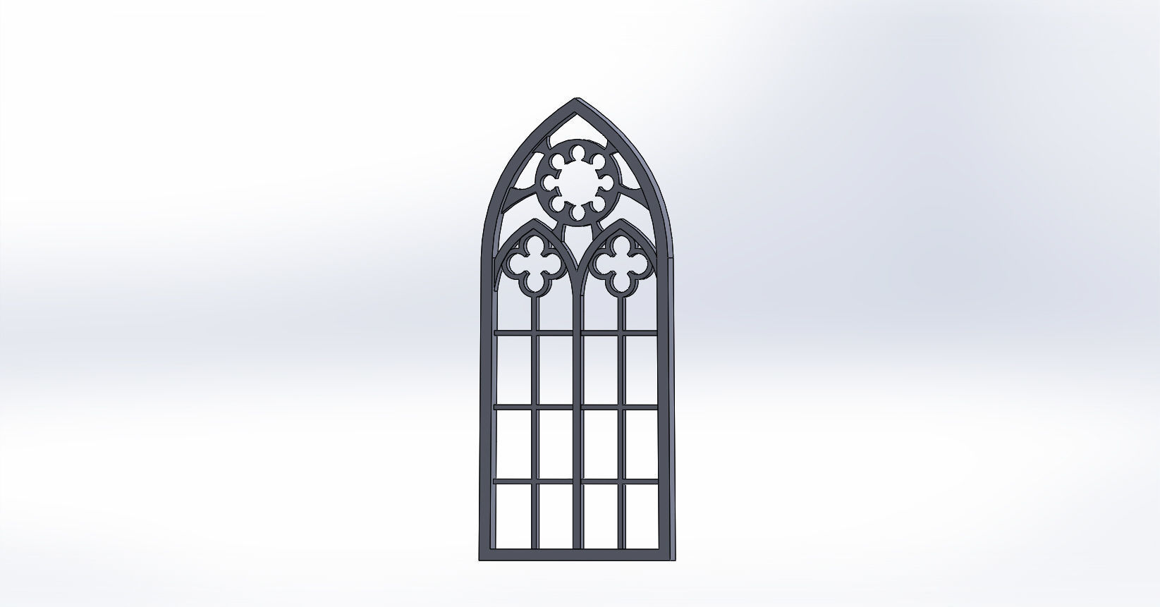 Gothic window 2 3D model_8