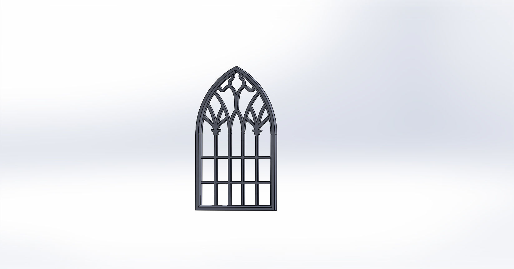 Gothic window 2 3D model_9