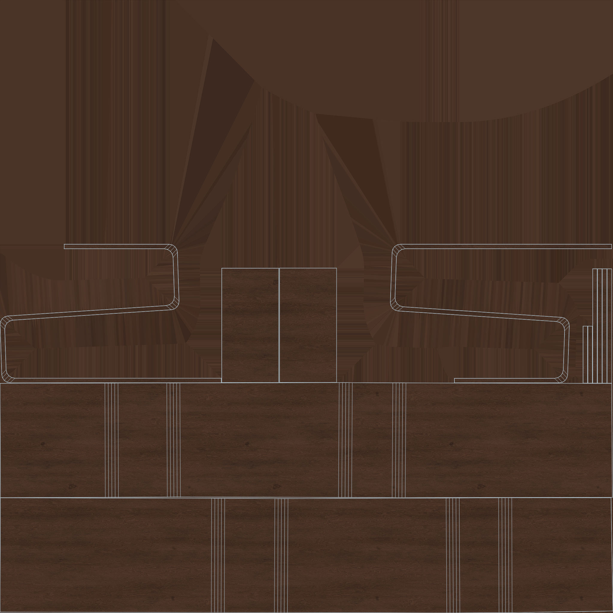 Modern Wooden Shelf AR VR PBR Low-poly 3D model_17