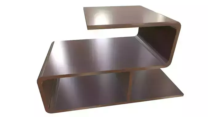 Modern Wooden Shelf AR VR PBR 