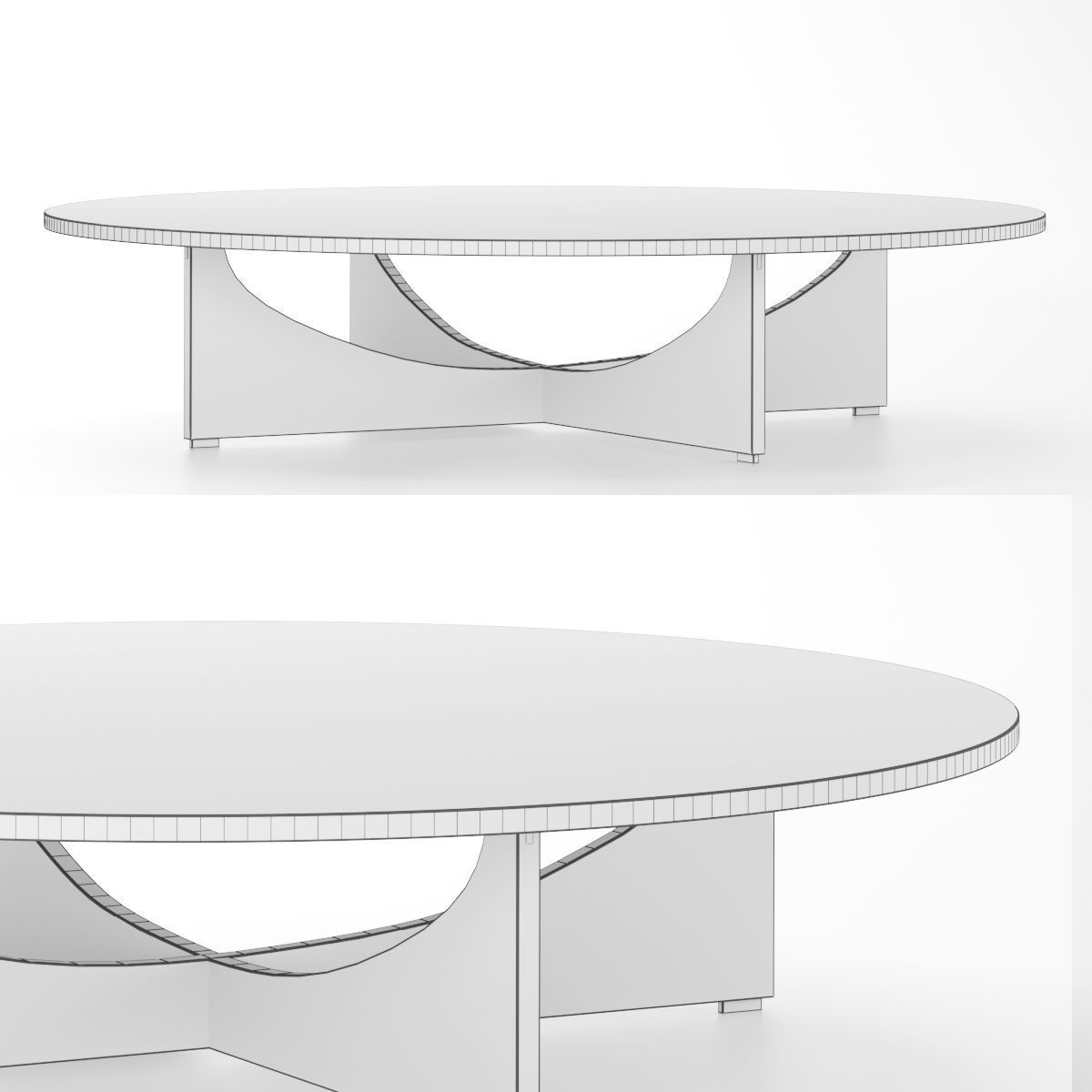 LIDO Coffee table Low-poly 3D model_1