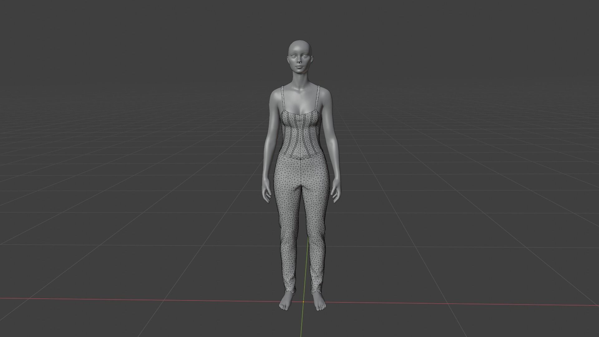 Womens Dress - Female Outfit Clothes Low-poly 3D model_19