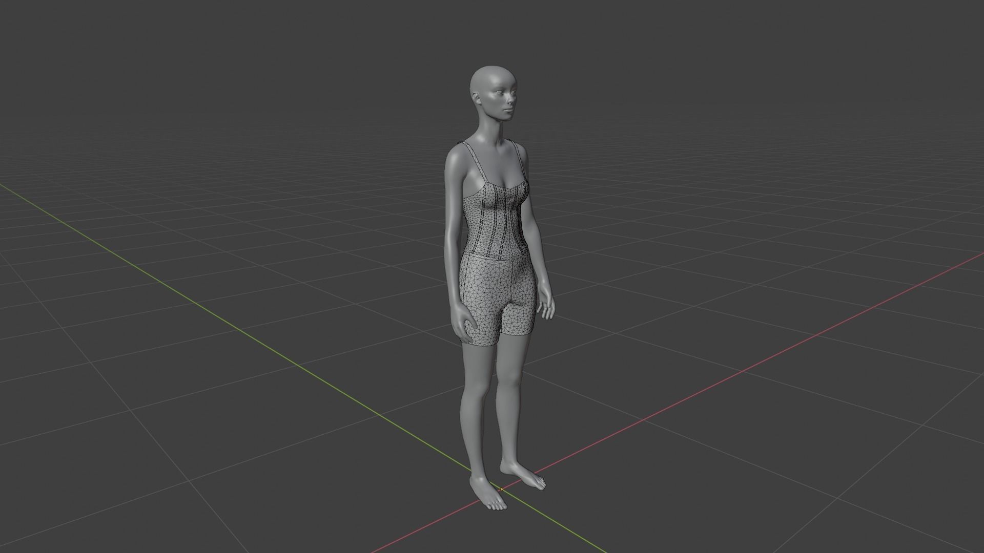 Womens Dress - Female Outfit Clothes Low-poly 3D model_18