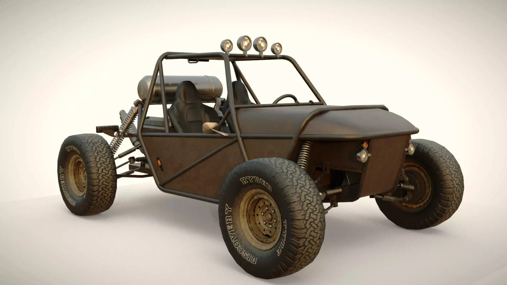 Dune buggy Low-poly 3D model_0