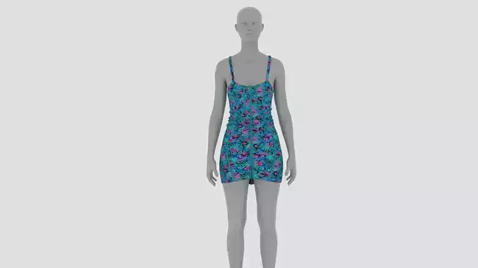 Womens Dress - Female Outfit Clothes Low-poly 3D model