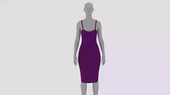Womens Dress - Female Outfit Clothes Low-poly 3D model