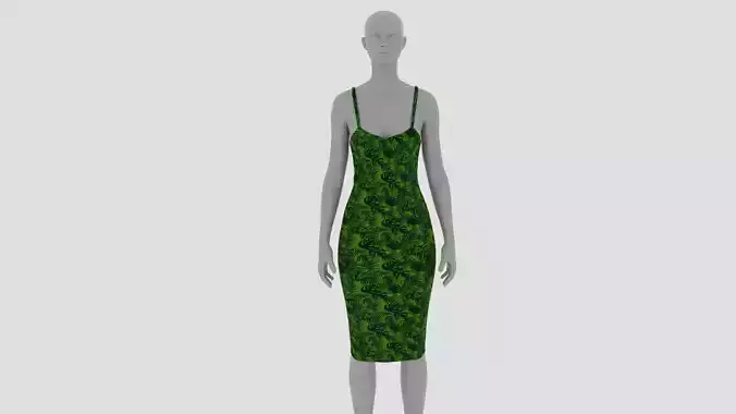 Womens Dress - Female Outfit Clothes Low-poly 3D model