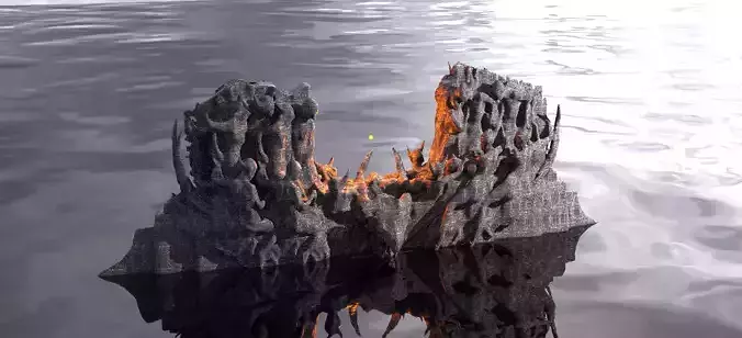 Dantes Underworld Figure Rocks 4 3D