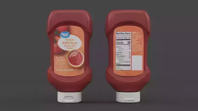 Ketchup Bottle 3D model