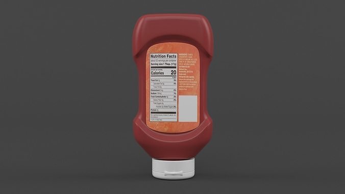 Ketchup Bottle 3D model 3