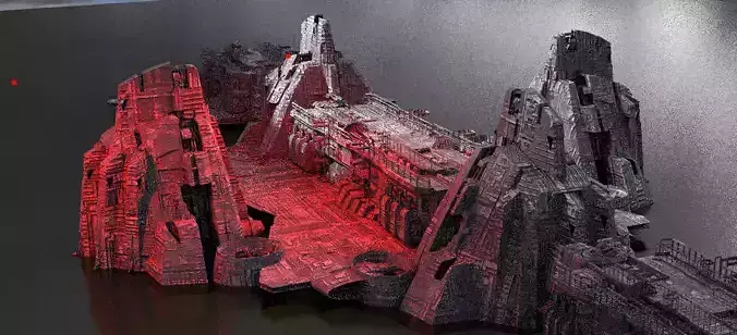 Sci Fi Research base Exterior 3 3D model