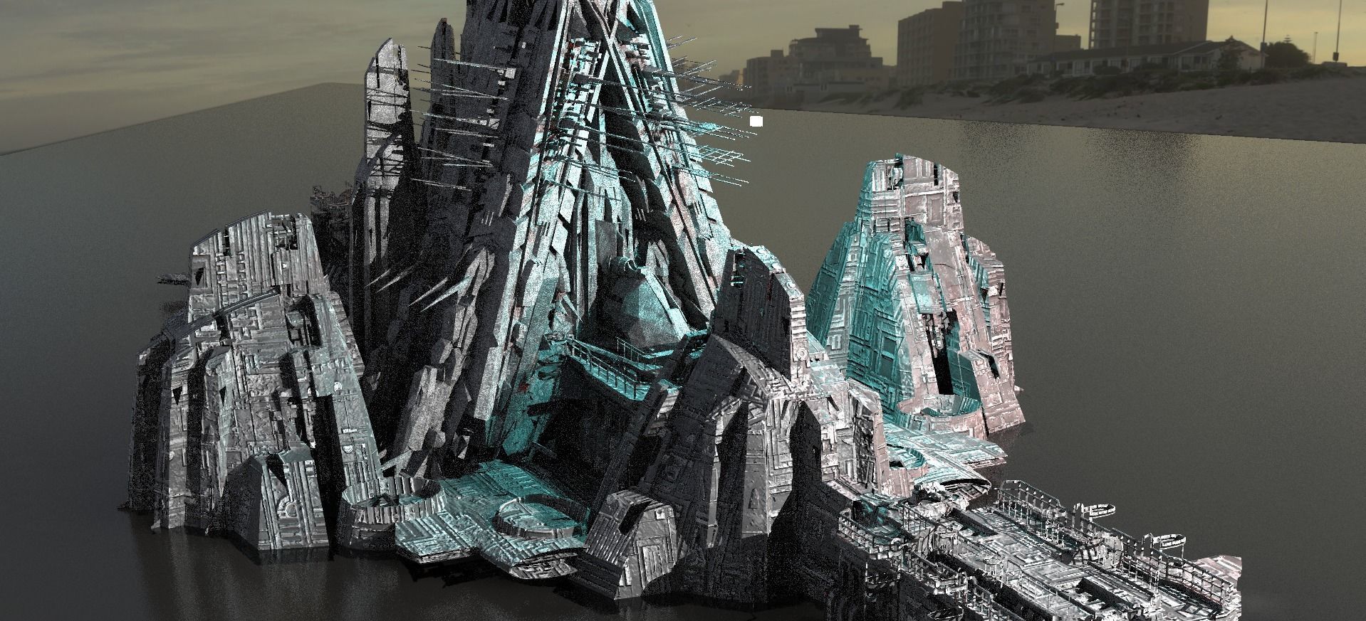 Delta Science exterior Base  3D model_1