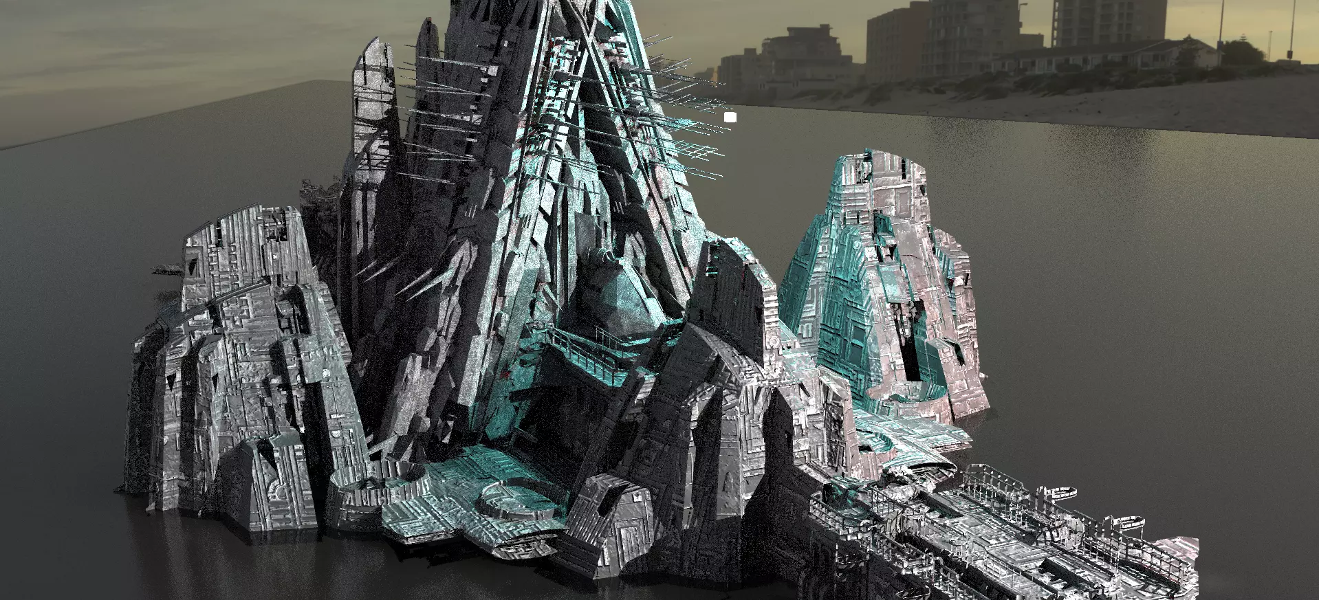 Delta Science exterior Base  3D model_0