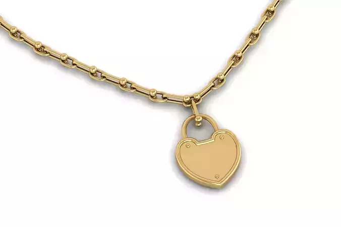 Heart Lock Pendant P 060