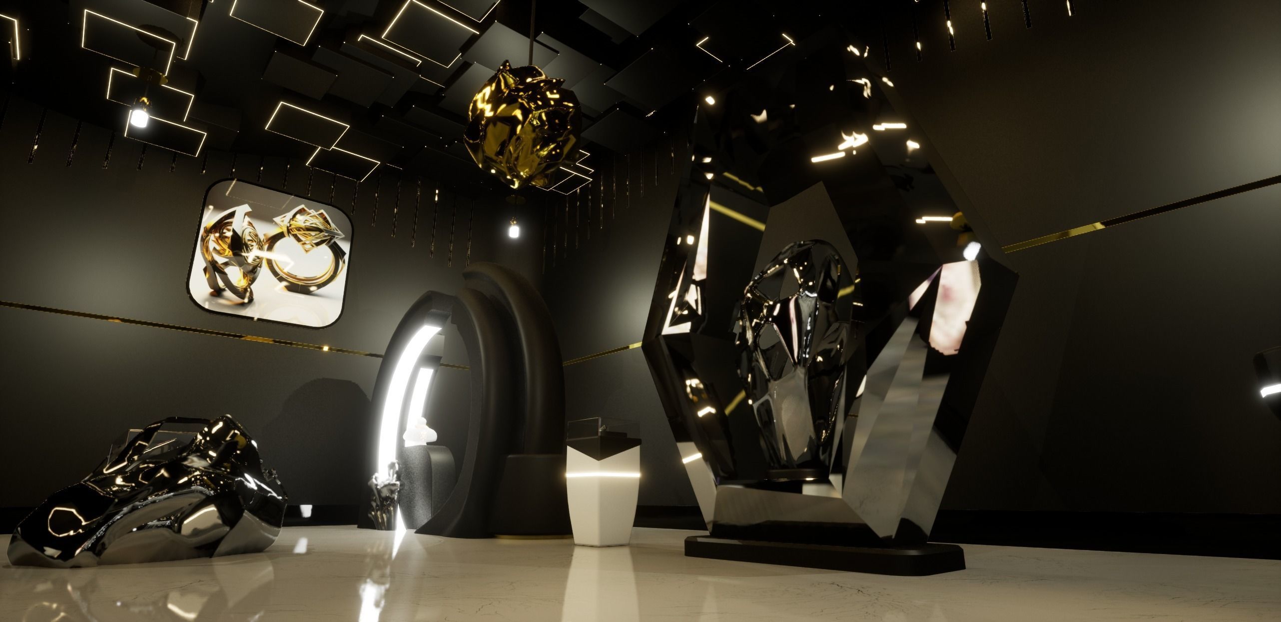 Jewelry Store Low-poly 3D model_6