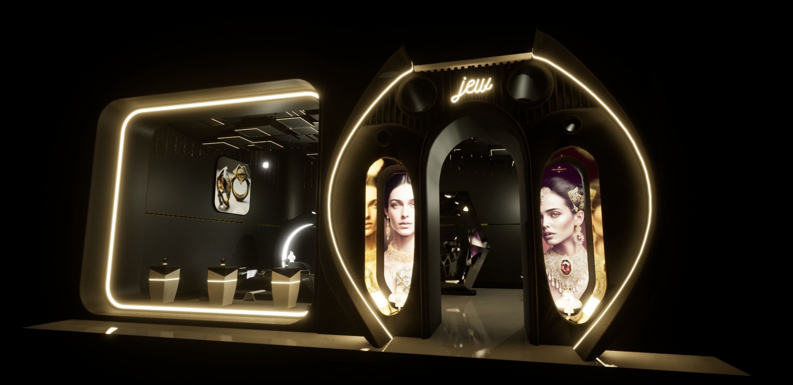 Jewelry Store Low-poly 3D model_27