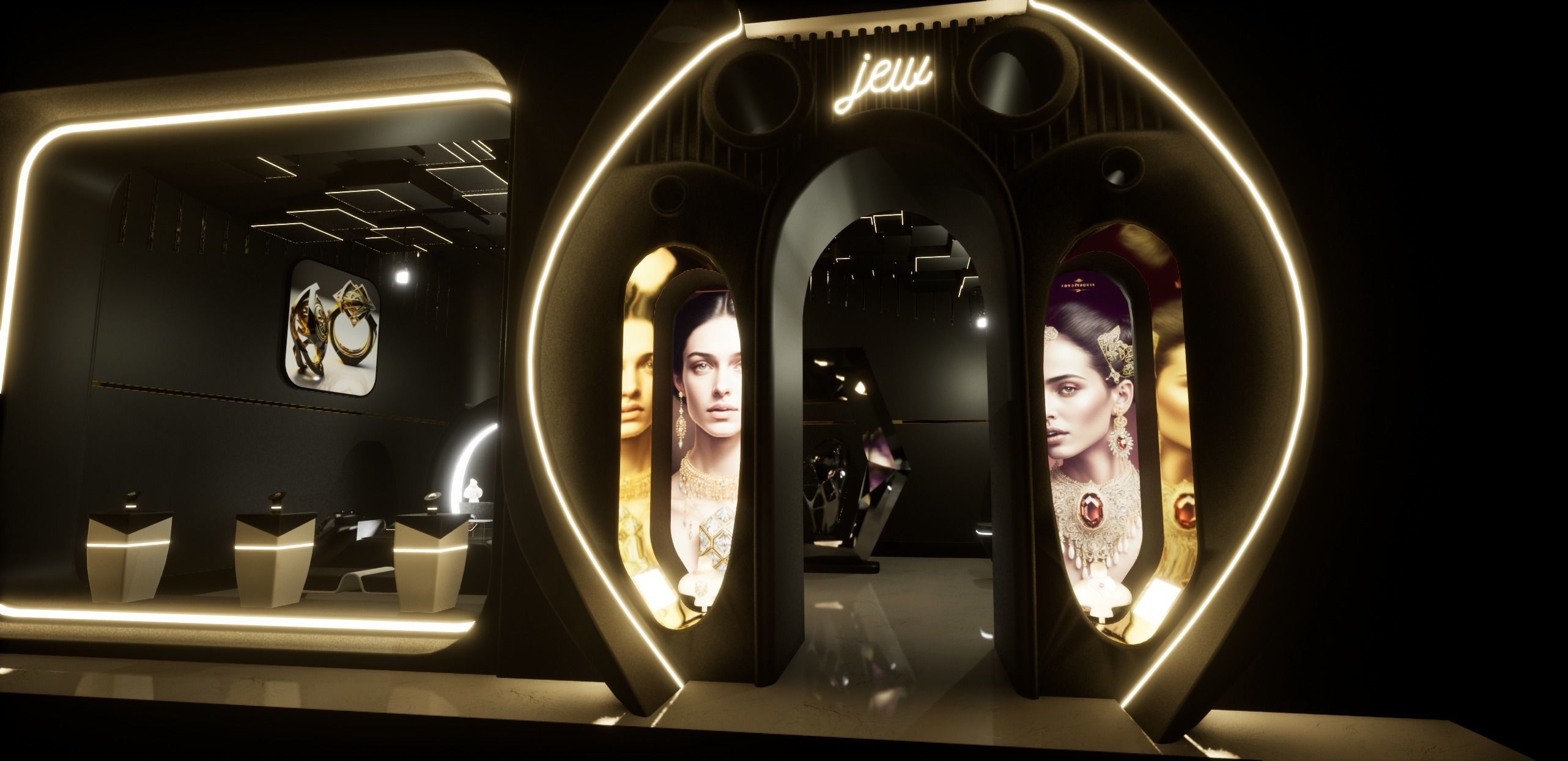 Jewelry Store Low-poly 3D model_25