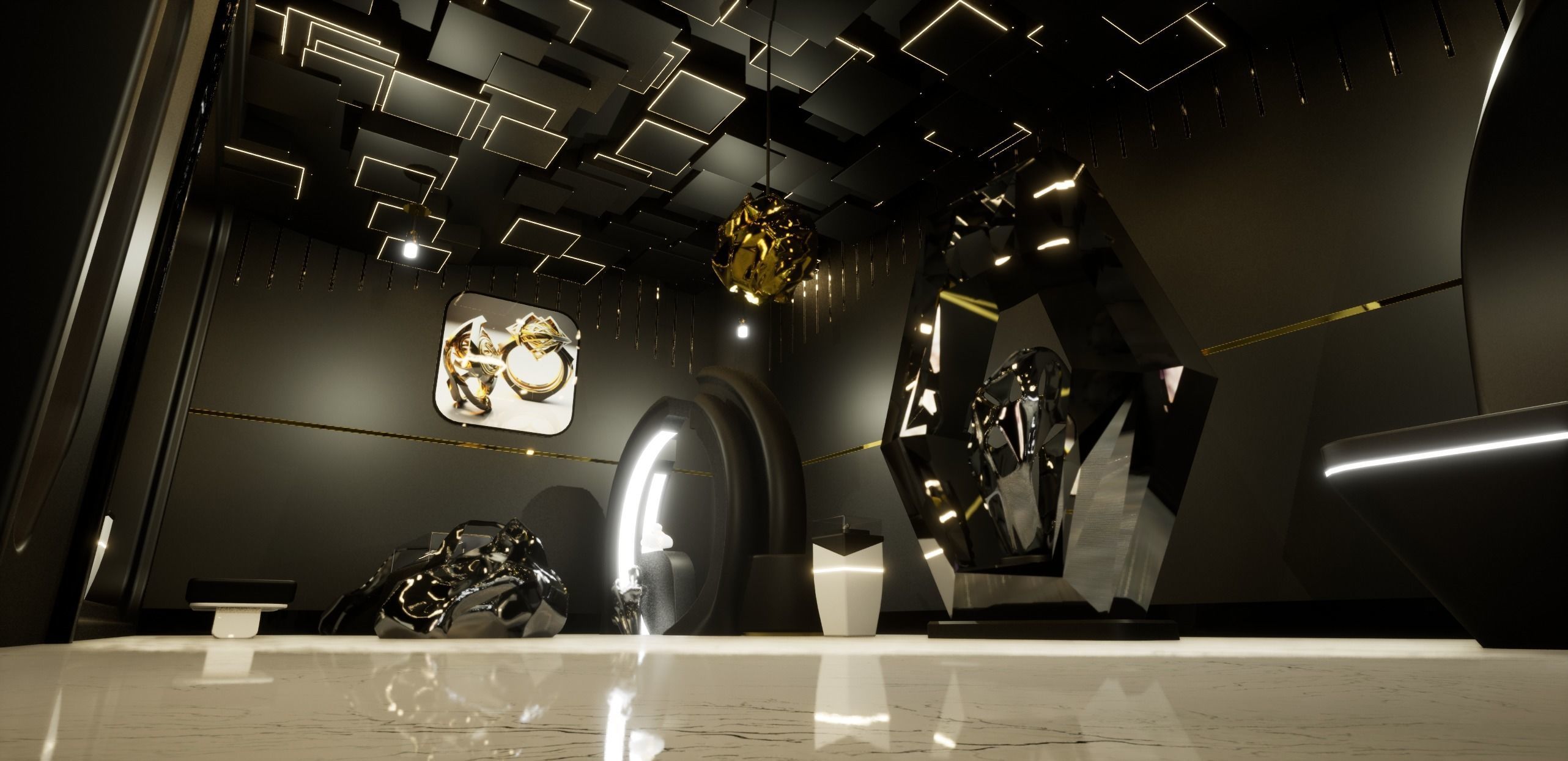 Jewelry Store Low-poly 3D model_12