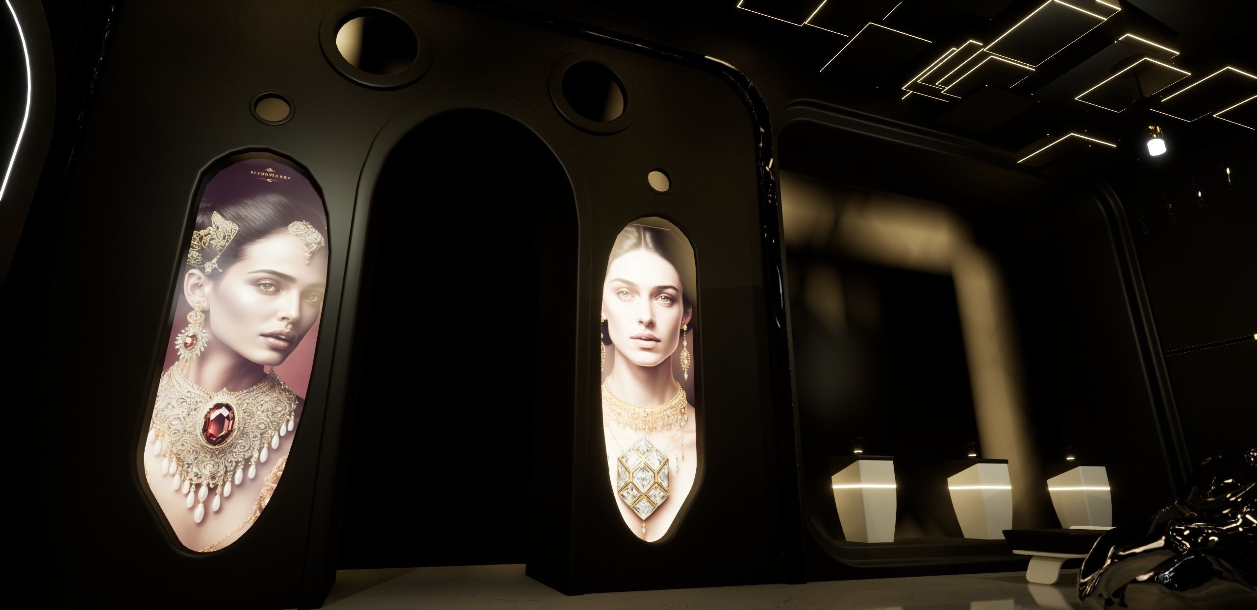 Jewelry Store Low-poly 3D model_15